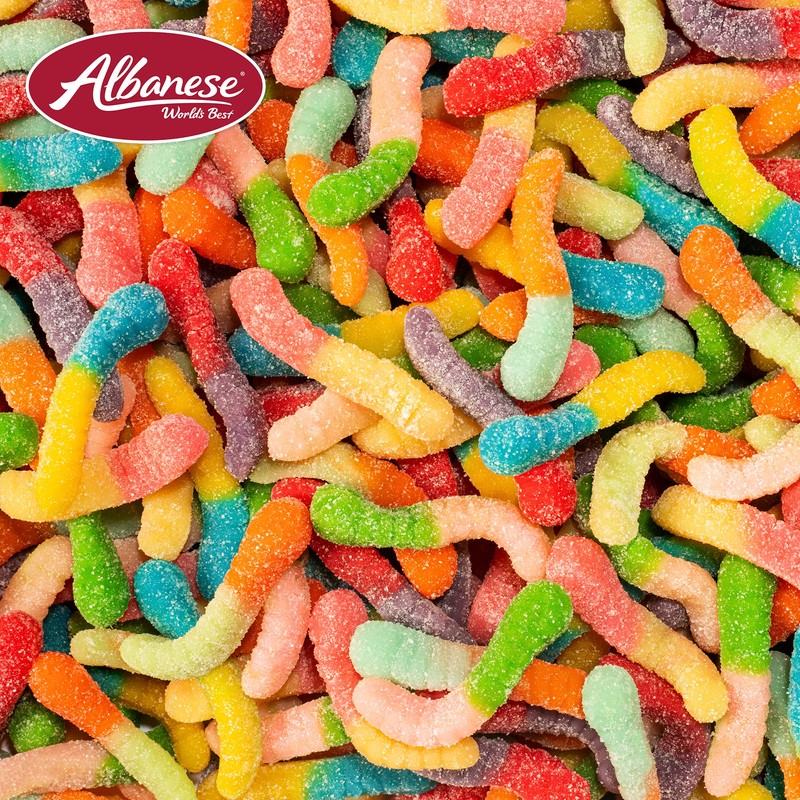 Albanese World's Best Sour 12 Flavor Mini Gummi Worms |