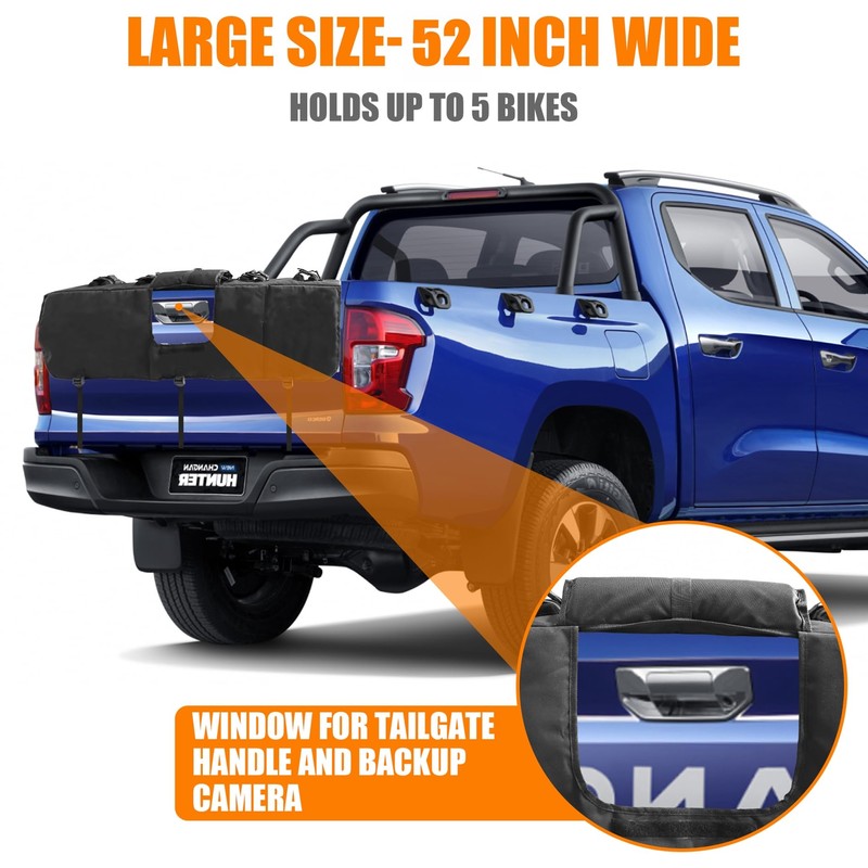 WALMANN 52" Wide Tailgate Pad for Bikes, Holds Up to