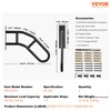 VEVOR Handrails for Outdoor Steps, 29" Length Wall Mount Safety