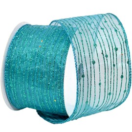Morex Ribbon Twinkling Ribbon, 1.5" x 10 Yd, Turquoise