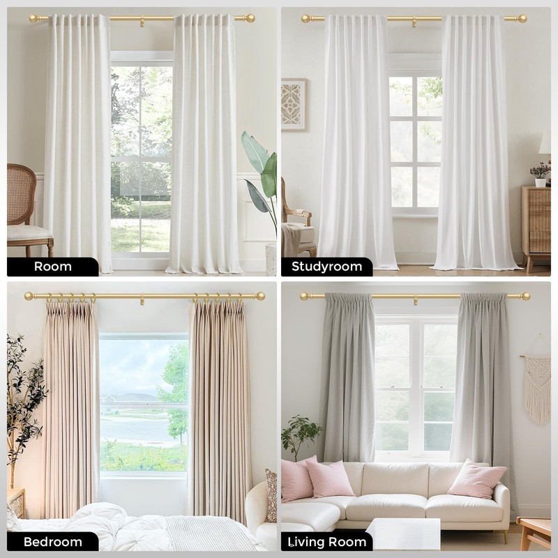 Extra Long Curtain Rods for Windows 72 to 144 Inch,