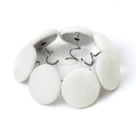 25 Pcs 0.8" Bed Skirt Pins,Flax Covered Button Twist,Upholstery Pins,Headliner Pins,Sofa Cover Twist Pins for Slipcovers Armrest Covers and Upholstery.(Rice White,25)