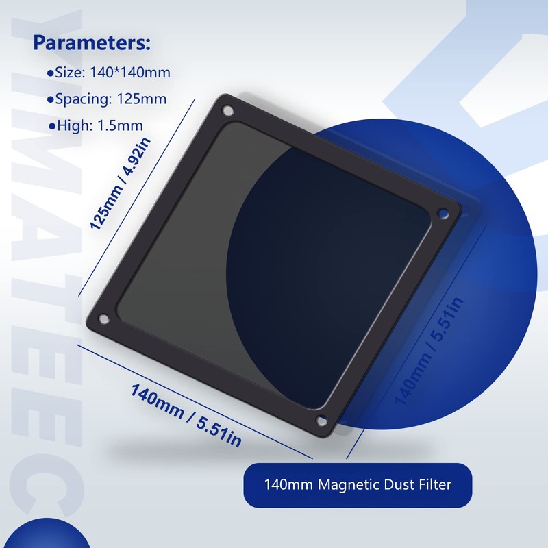140mm Fan Filter Dust Filter PC Dust Mesh Filter, Magnetic