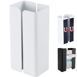 Wowfill Magnetic Tissue Case, Paper Holder, Separate, Width Adjustable, One-Handed, Tissue Box, Strong Magnet, Paper Towel Holder for Kitchen, Bath, Washstand, Refrigerator (Magnet)