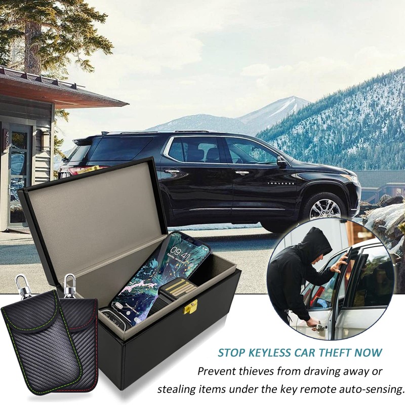 Todoxi Faraday Box & 2 Pack Faraday Pouch for Car