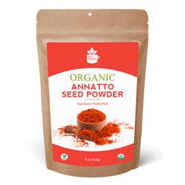 SPICY ORGANIC Annatto Powder 16 oz. – Certified USDA Organic - Ground Achiote Seed Spice for Seasoning and Cooking