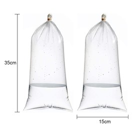 Elgbiaoxi Elgbiaoxi 20 Pcs Fish Bags Leak Proof Clear Plastic Fish Bags Fish Transport Bags Size 5.9 x 13.8 Inches for Tropical & Marine Fish Transport