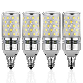 BHCH LED Corn Bulbs, E12 Small Edison Screw Bulbs, 12W, 100W Incandescent Bulbs Equivalent, Daylight White 6000K, Non-Dimmable, Pack of 4
