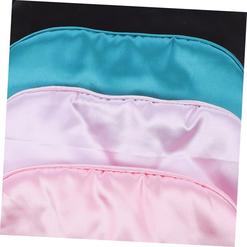 SAFIGLE 4pcs Faux Silk Eye Mask Double Sided Satin Sleep
