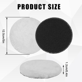 125 mm Lambswool Hood, 4 Pieces Pad Polishing Hood Polishing Set for Polishing Machine, Wool Hood Polishing Pad Wool Pad Polishing Fur Wool Buffer Polishing Covers Lambskin for Car Polishing Machines,