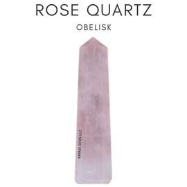 Rose Quartz, 3-4 Inch, 8 Faceted, Crystal Towers, Natural Healing, Obelisk, Reiki Healing, Crystal Grid, Single Point, Reiki Chakra, Meditation Therapy, Crystal Wands, Crystal Points, Karma's Gems