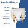 2-PACK GUOFIS Washing Machine Outlet Box with Copper Water Hammer