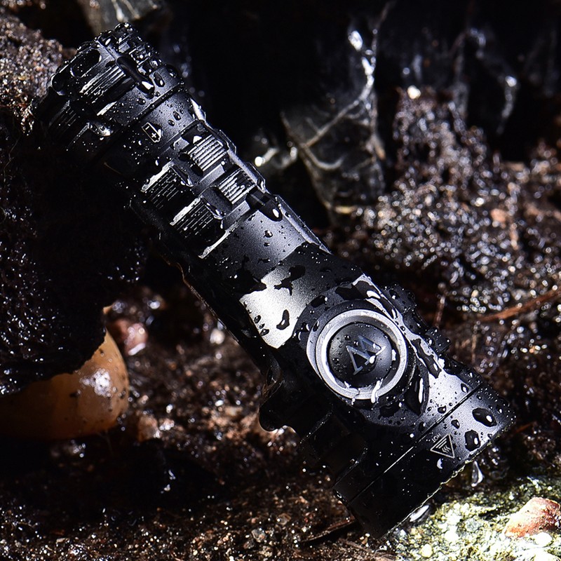 Rechargeable Flashlights Long Illuminating Distance 5 Level Adjustable DualSwitch USB