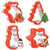 Christmas Cookie Cutters Set, Sandwich Cutters with Comfort Grip (PP),