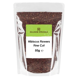 Hibiscus Flowers Fine Cut Loose Tea 50g by Manor Springs