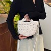 AICHUAN Handwoven Crossbody Handbag Summer Beach Bucket bag Cotton Crochet