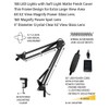 iGaging Magnifier LED Light Desk Magnifying Glass Lamp 8X 16X