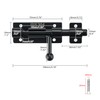MOOCHE 10.6 cm Padlock Set Gate Latch, 304 Stainless Steel