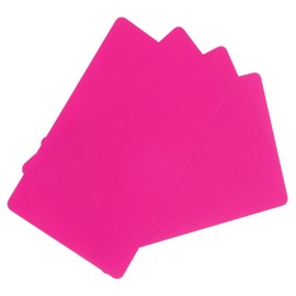 MECCANIXITY 200 Pack Blank PVC Cards 15mil ID Blank Credit Cards Waterproof & Double Sided Printing for ID Badge Printer, Graphics Pink