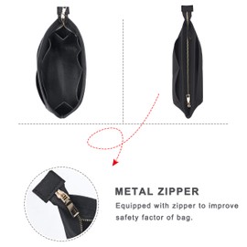 Soyizom Felt Handbag Organiser Purse Organiser Felt Insert Bag Organisers Multi Pockets Tote Bag in Bag for Women,Black-L