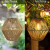 Solar Woven Hanging Lantern for Outdoor Decoration – Boho-Style LED
