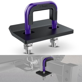 Nilight Trailer Hitch Tightener for 2 Inch Trailer Hitches Hitch Mount Anti Rattle Heavy Duty Steel with Rubber Cover Dark Purple U Bolt Matte Black Plate Electrophoresis Anti-Rust Triple Protective