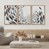 SIGNWIN Framed Canvas Print Wall Art Swirling School of Fish