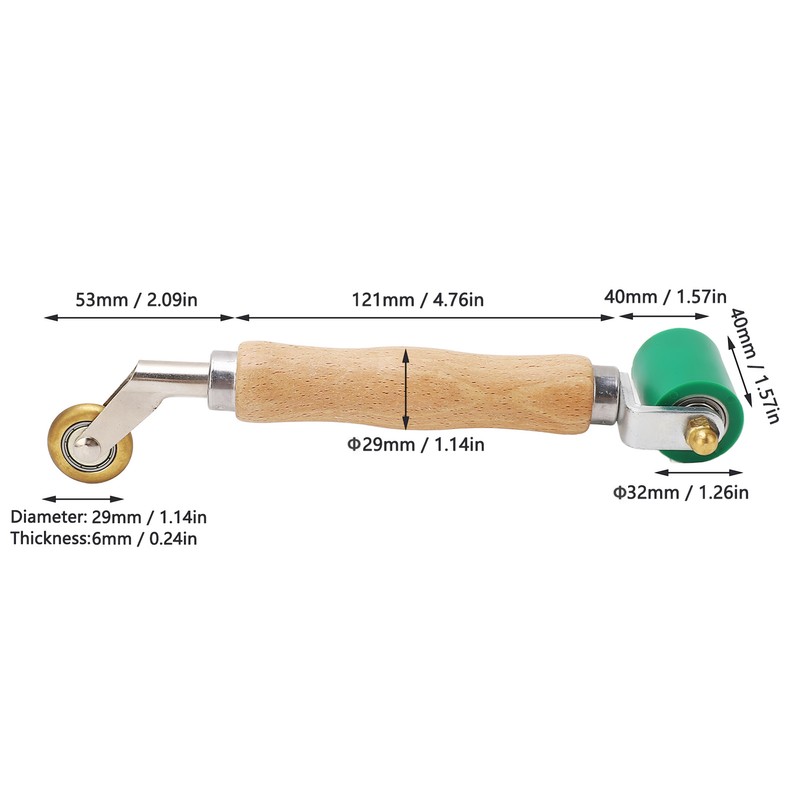 Double End Seam Roller High Temperature Resistant Silicone Wheel Brass
