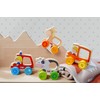 HABA 306364 – Sliding Figure Garbage Car, Grasping Toy from