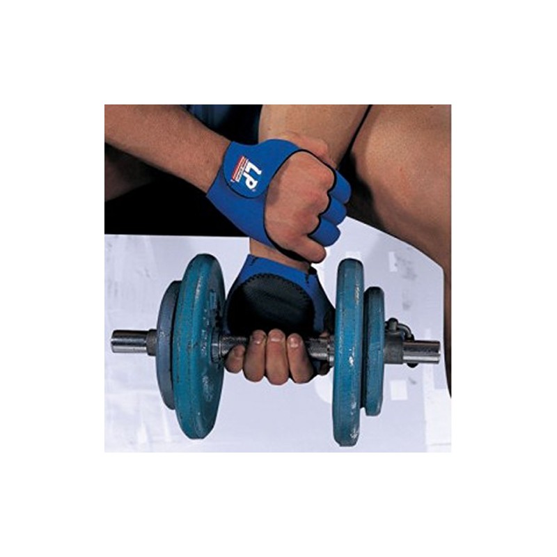LP Neoprene Fitness Gloves - Blue/White/Black, Large