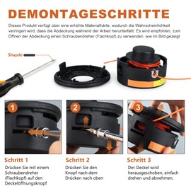 Set of 2 AutoCut 25-2 Line Head M10 x 1.0 Trimmer Head for Stihl FS55 FS55R FS80 FS85 FS90 FS90R FS100 FS110 FS130 FS250 Mower Head Replace Lawnmower Accessories 40027102108