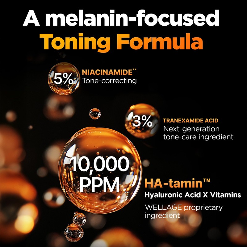 WELLAGE Hyper Toning Glowy Ampoule for face, korean skin care,