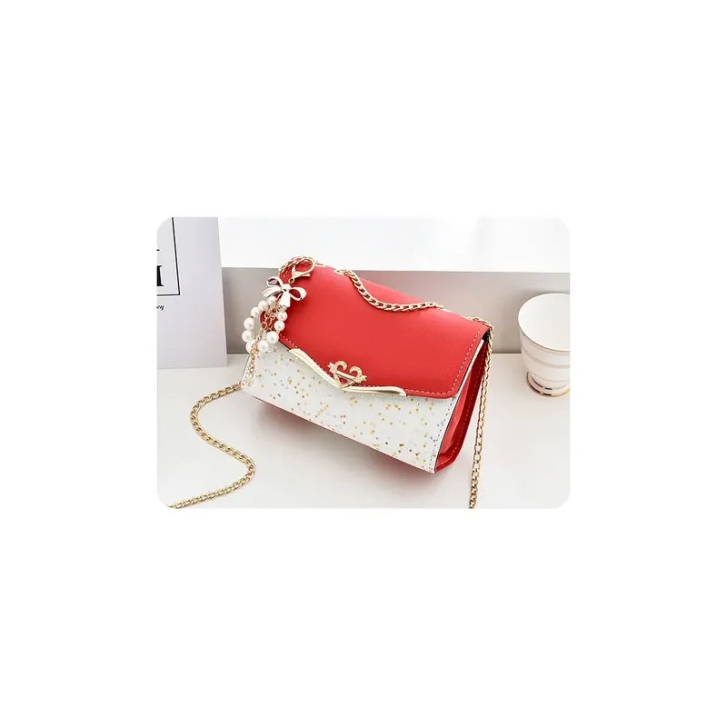 Bolso De Mano Para Mujer Crossbody Exquisit Cuadrado Pequeño Rojo