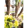 Monarch Rain Chains 50584 Aluminum Hammered Cup Rain Chain, 8-1/2