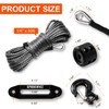SPARKWHIZ Synthetic Winch Rope Kit, 1/4" x 50ft 10000LBS Winch