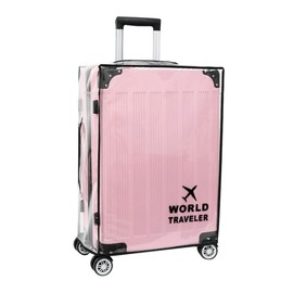 Sonicefit Suitcase Cover Thicken Luggage Protector Covers, Clear PVC Suitcase Luggage Cover with Zipper Openings, Waterproof Luggage Case Suitcase Protector Cover for Wheeled Suitcase (20 inch)