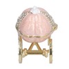Jewelry Organizer White Golden Pumpkin Carriage Shape Rhinestone Storage Box