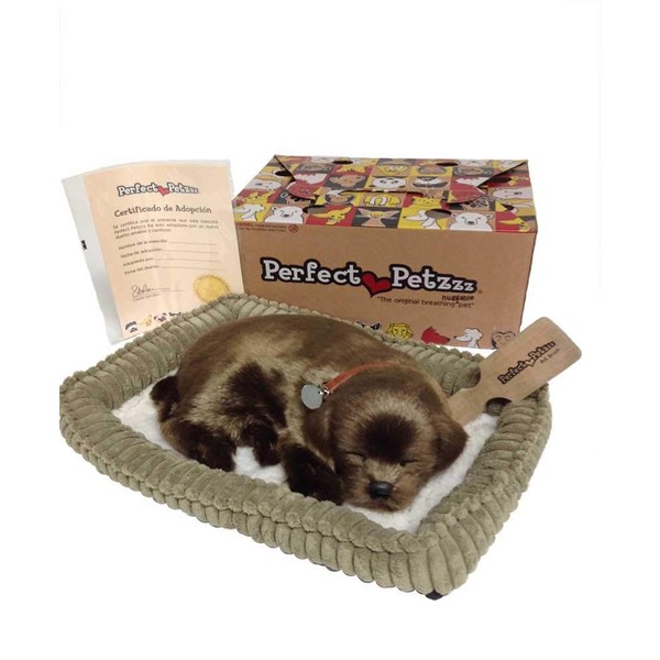 Perfect Petzzz Huggable Breathing Puppy Dog Pet Bed Chocolate Lab