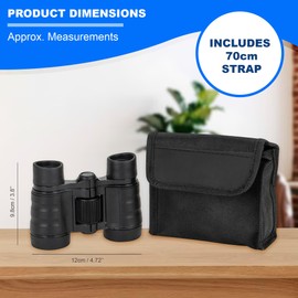 Compact Novice Binoculars - Adjustable Focus 4x30mm with Coated Lenses and Carry Case for Watching Birds, Planes and Superheroes! Ideal for hiking trips and little adventurers