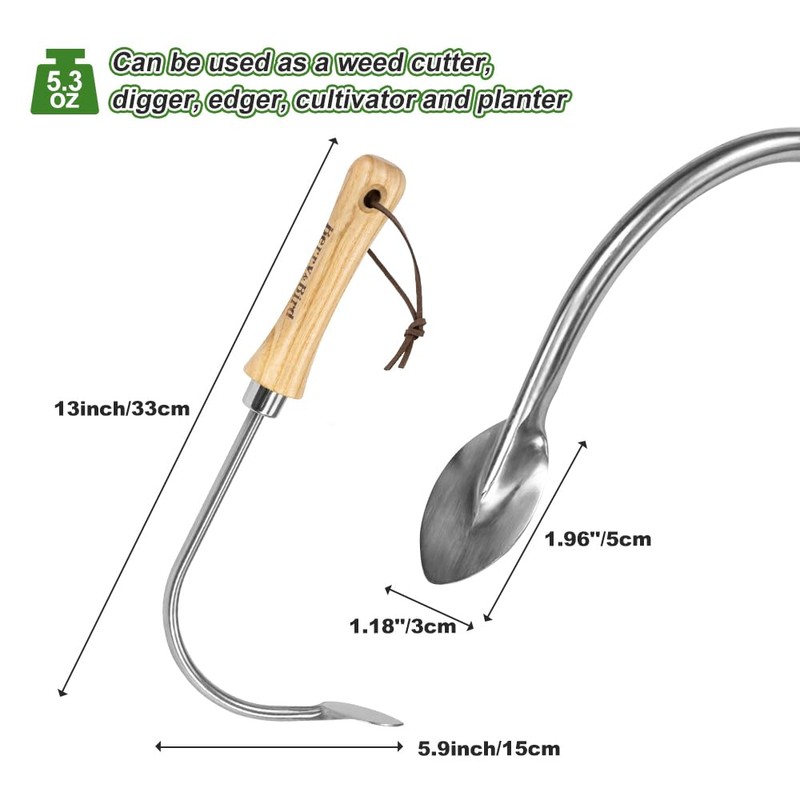 Berry&Bird Weed Puller, Crack Weeder Cultivator Garden Hand Tool, Durable