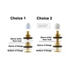 iFealClear Solid Brass Toilet Floor Bolts and Caps Set, Toilets
