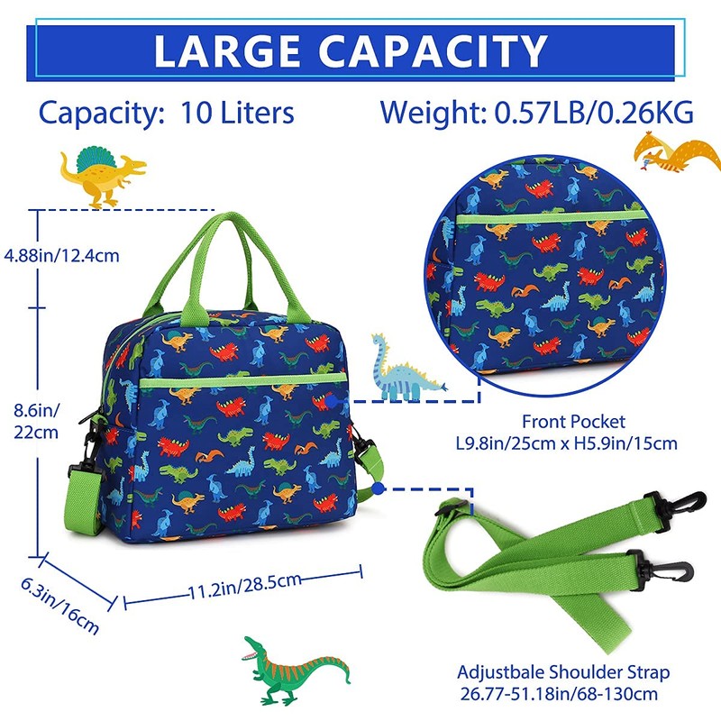 Vonxury Children's Insulated Lunch Box Bag Thermal Lunch Bag with