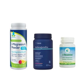 IFastFit Relaxation Bundle Kit – Magnesium Powder, Ashwagandha Gummies & L-Theanine Supplement for Sleep, Stress Relief & Cortisol Support
