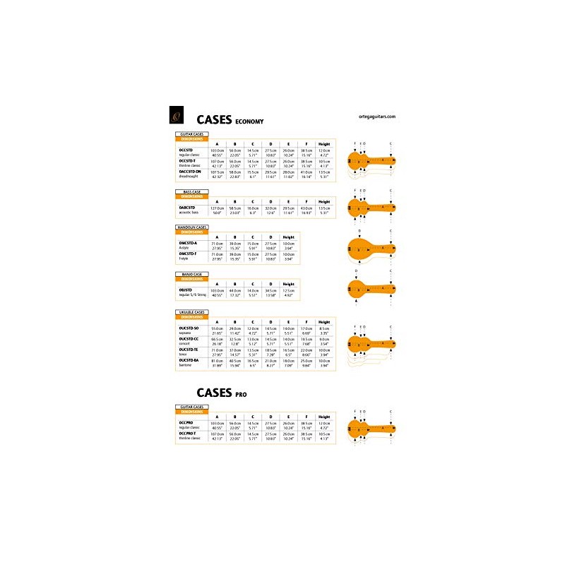 Ortega Guitars Banjo Economy Hardshell Case-15 mm Velvet Padding-Black w/Chrome