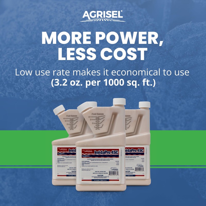 Agrisel ImidaPro 4SC, Insect Control, Safe for Poultry & Greenhouses,