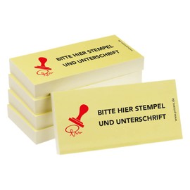 PRICARO Stamp and Signature Sticky Notes 100 Sheets Pack of 5