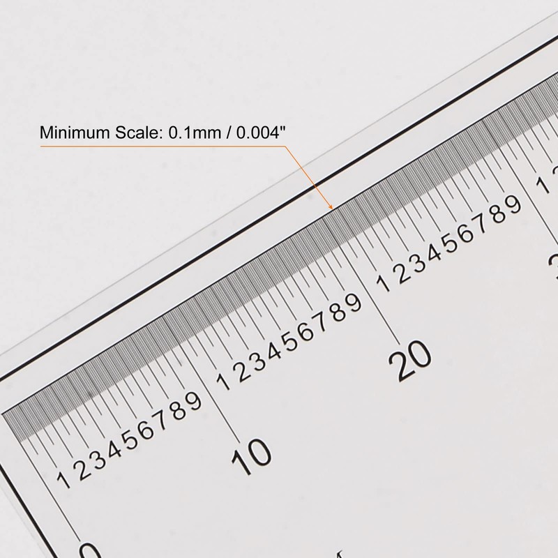 sourcing map Film Flexible Ruler 70 cm 0.1 mm Scale