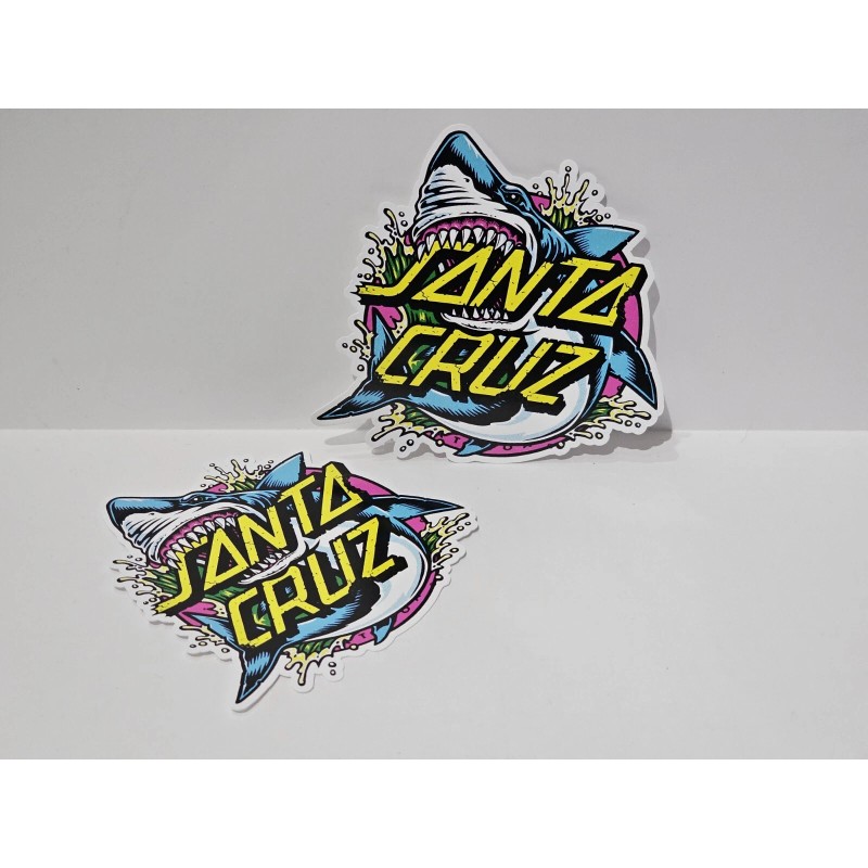 Santa Cruz Skateboard Sticker Decal Waterproof Vinyl 3.5” Shark Blue