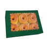 qiqee 50Pcs Deep Green Cookie Box with Window 9x6x2.5 inch