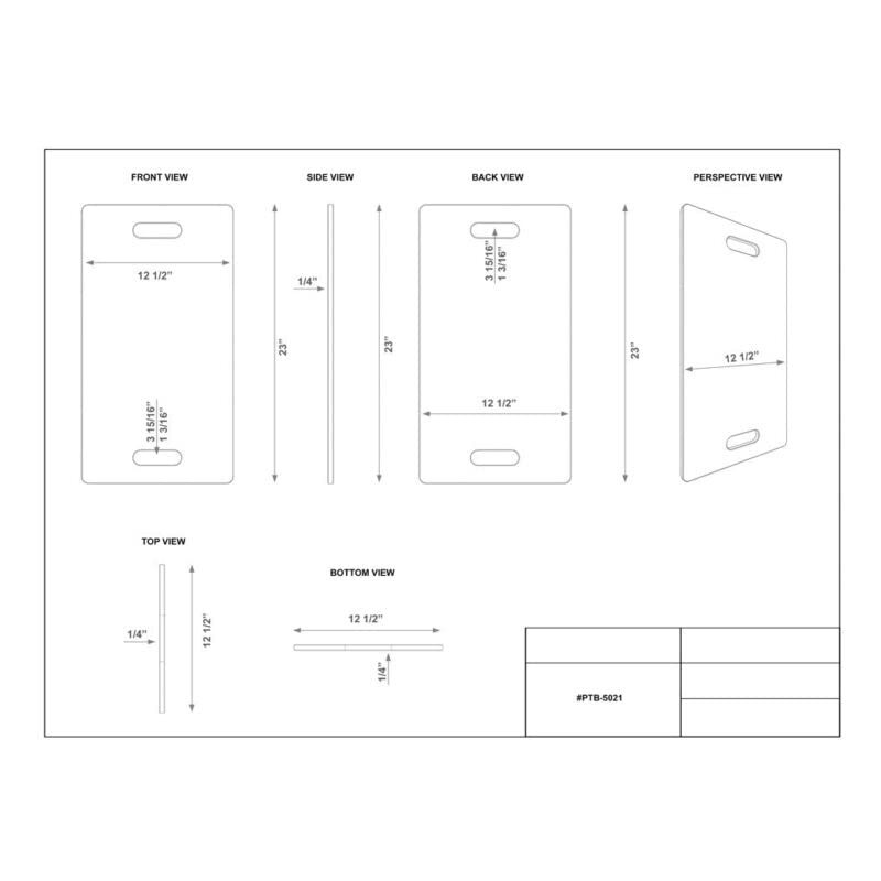 Patient Plastic Slide Transfer Board, 23" x 12.5" Long and